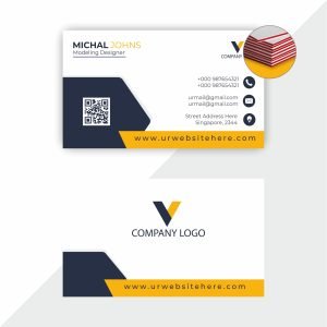 Sandwich visiting card with layered edges and premium finish on a clean background