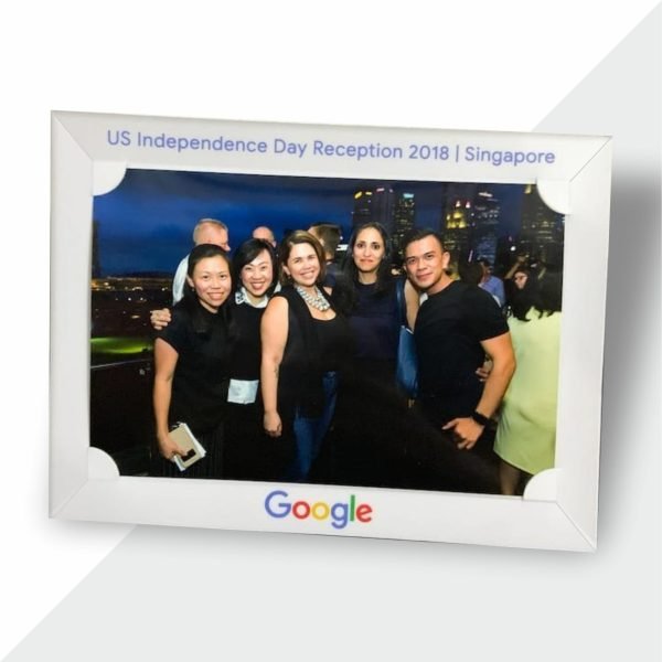 Custom photo with paper frame in a stylish design, available in multiple sizes for events, gifting, and branding.