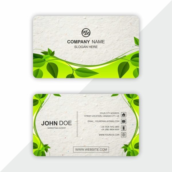 Eco-friendly business card made from recycled materials