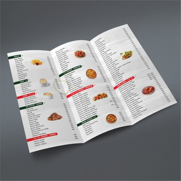 Tri Fold Parcel Menu (Color) - Image 3