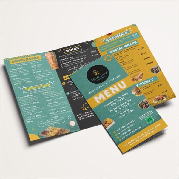 Tri Fold Parcel Menu (Color) - Image 2