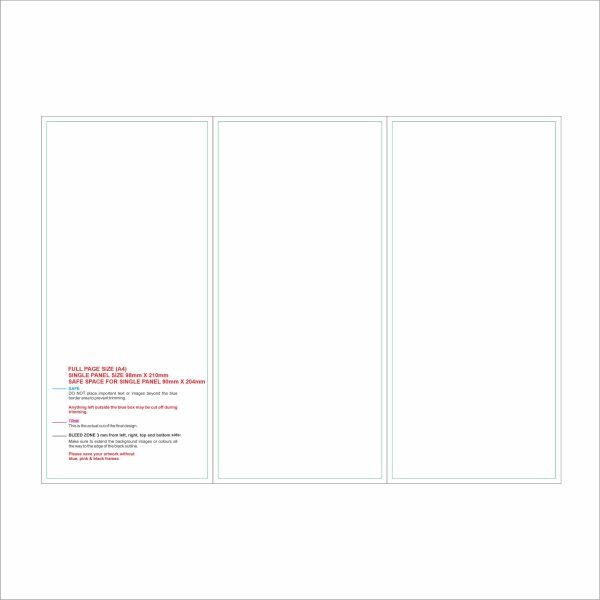 Tri Fold Parcel Menu (One Color) - Image 4