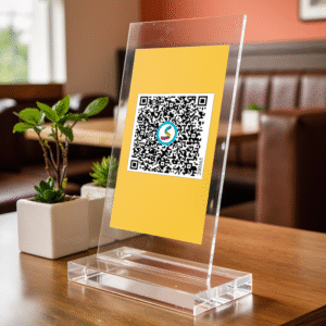 Acrylic QR Code Display Stand